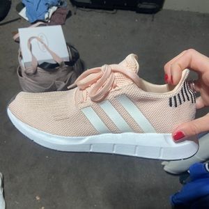 Adidas light pink sneakers